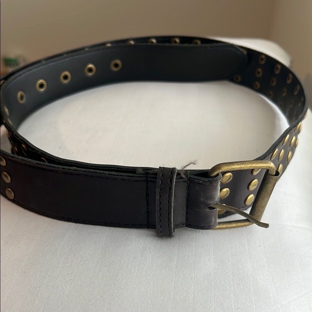 Brown Belt with Gold Accents